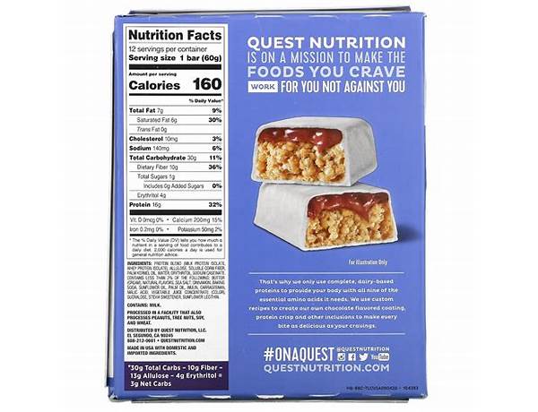 Quest hero protein bar food facts