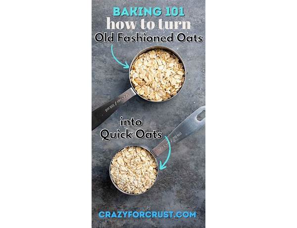 Quick cooking white oats food facts
