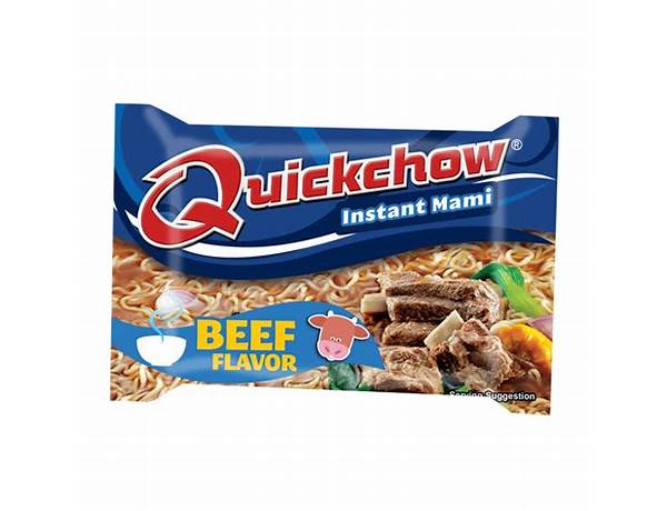 Quickchow instant noodles beef flavor ingredients