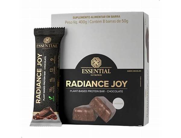 Radiance joy chocolate barra de 50g ingredients