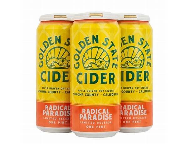 Radical paradise cider nutrition facts