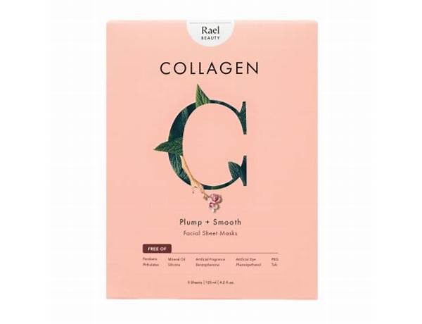 Rael beauty collagen plump and smooth facial sheet masks food facts