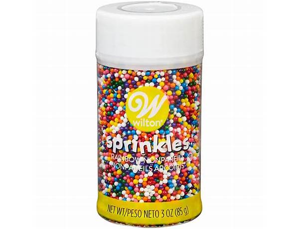 Rainbow nonpareils sprinkles nutrition facts