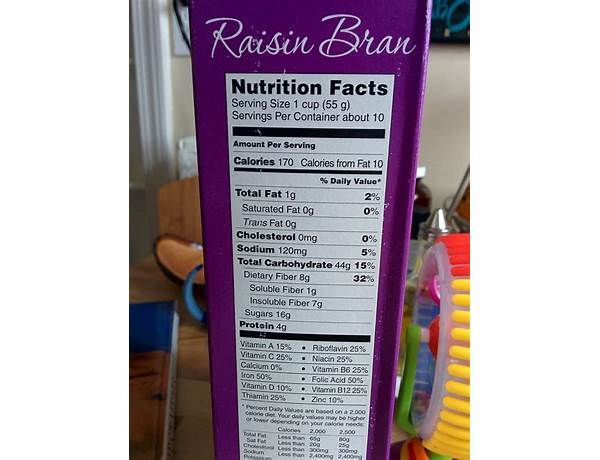 Raisin bran nutrition facts