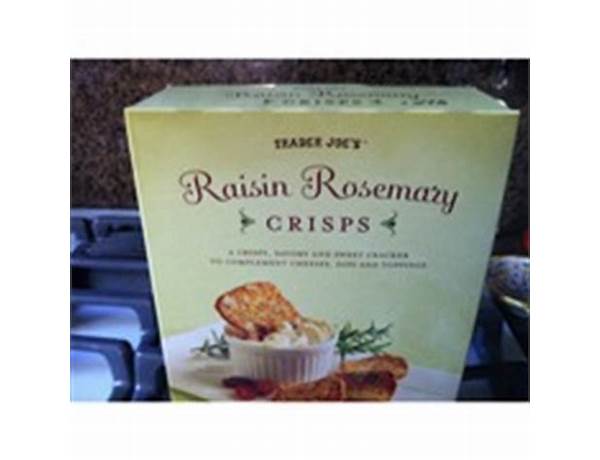 Raisin rosemary crisps food facts