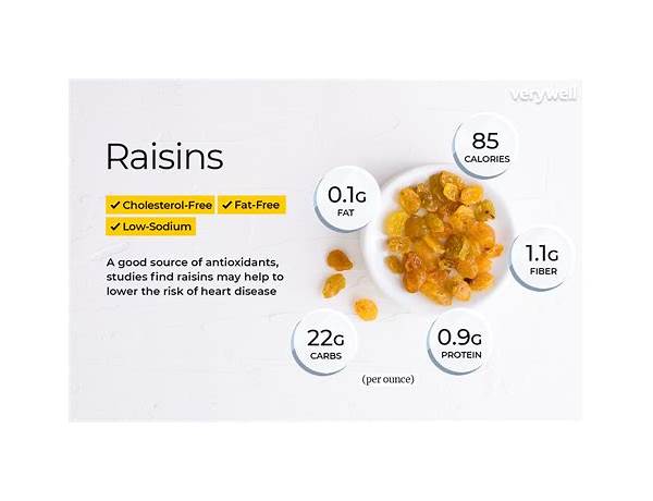 Raisins secs food facts