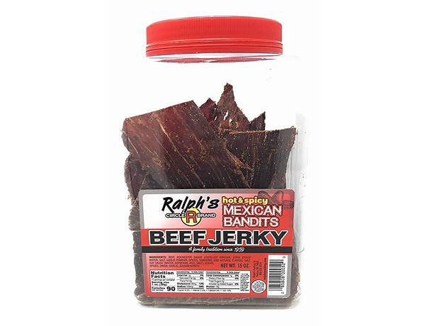 Ralph's hot and spicy mexican bandits beef jerky food facts