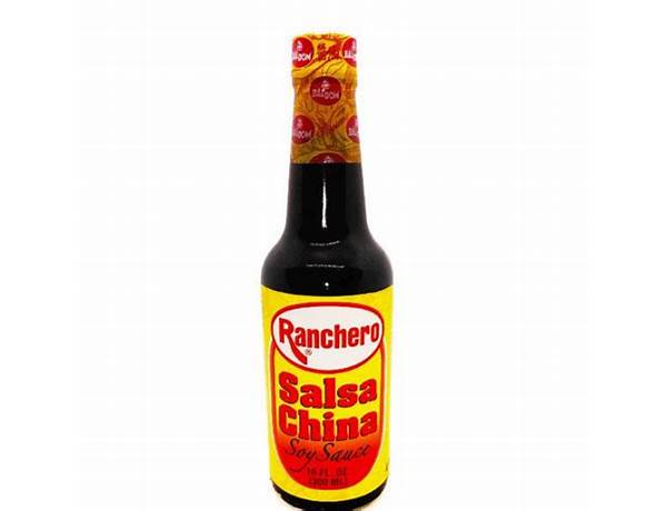 Ranchero, salsa china soy sauce nutrition facts
