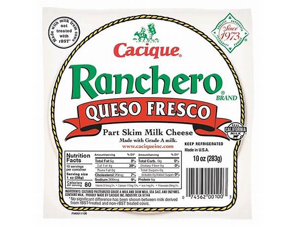 Ranchero queso fresco ingredients