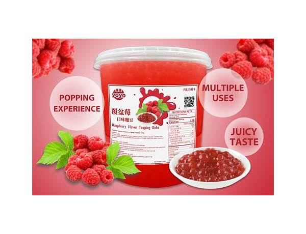 Rasberry flavor topping food facts