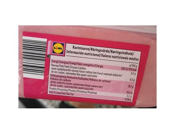 Raspberry sorbet food facts