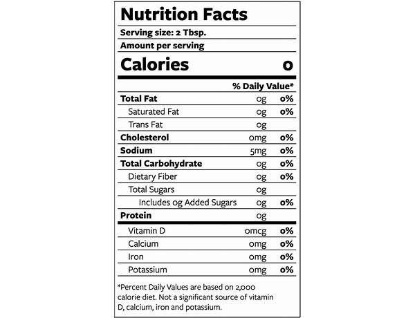 Raspberry syrup nutrition facts