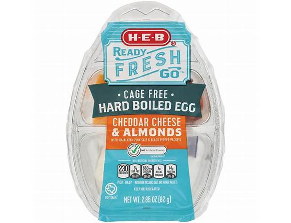 Ready fresh go hard boiled egg, cheddar cheese and almonds food facts