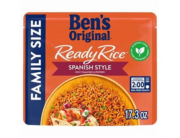 Ready rice spanish style food facts