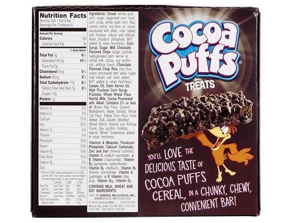 Real cocoa cereal food facts