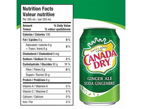 Real ginger ale grape - food facts