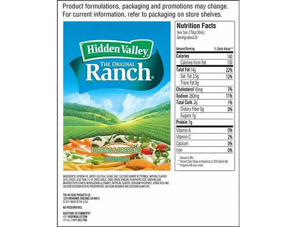 Really ranch food facts