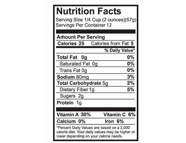 Red chili sauce nutrition facts