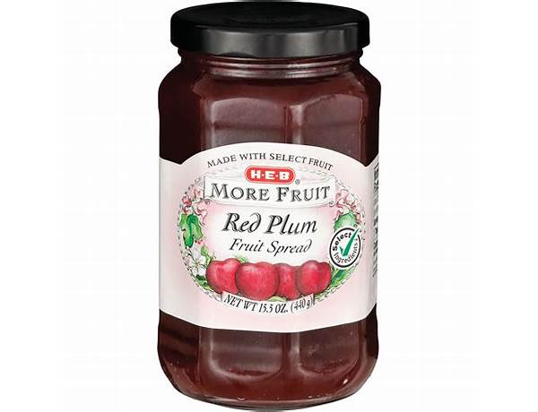 Red fruit spread food facts
