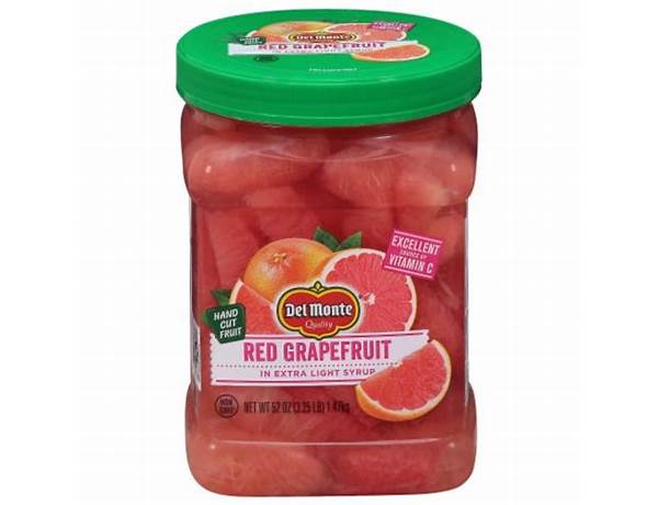 Red grapefruit in extra light syrup food facts