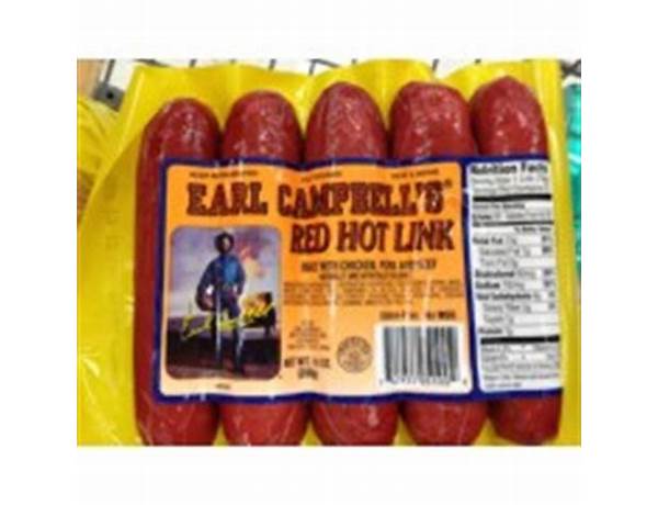 Red hot links food facts