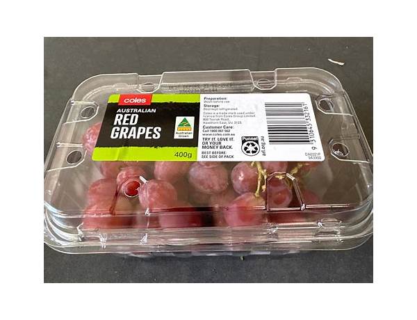 Red seedless table grapes nutrition facts