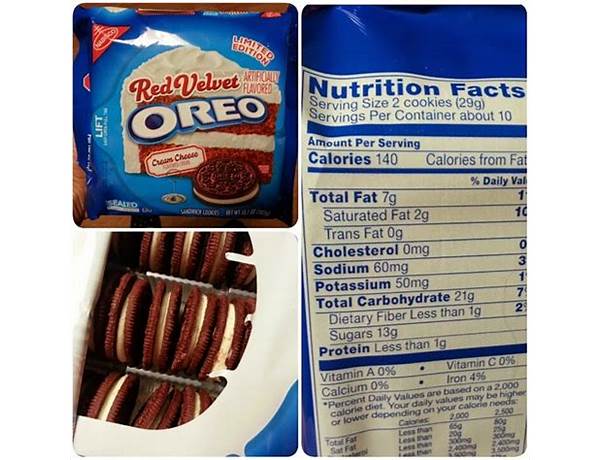 Red velvet oreos nutrition facts