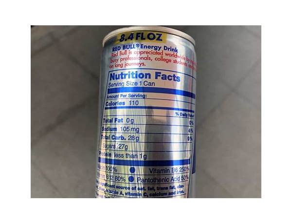 Redbull food facts