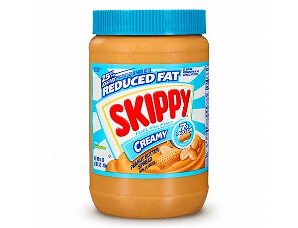 Reduced fat creamy peanut butter spread food facts