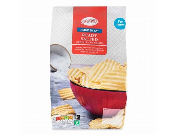Reduced fat crinkle cut crisps ready salted food facts