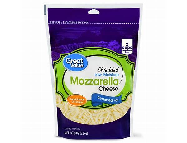 Reduced fat mozzarella cheese food facts