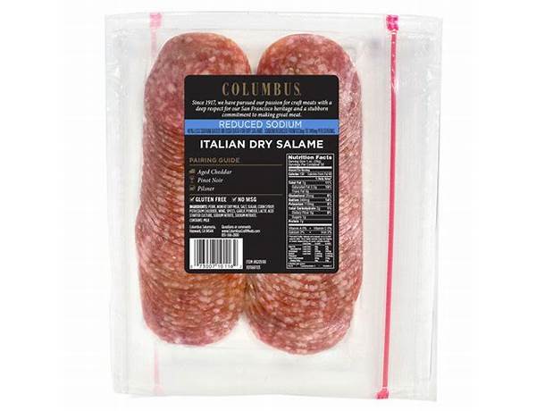 Reduced sodium italian dry salame food facts