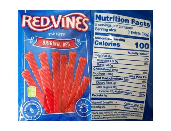 Redvines food facts