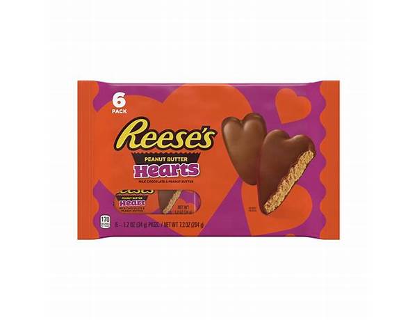 Reese's valentine& day king size hearts food facts