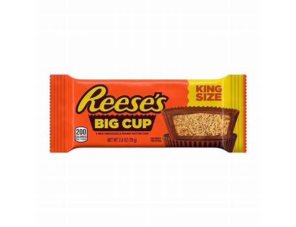 Reese peanut butter cups king size food facts