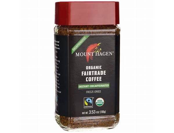 Regular instant coffee organic ingredients