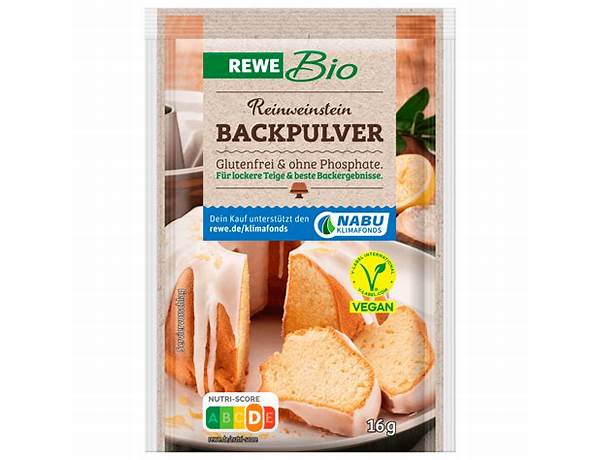 Reinweinstein backpulver (rewe bio) food facts