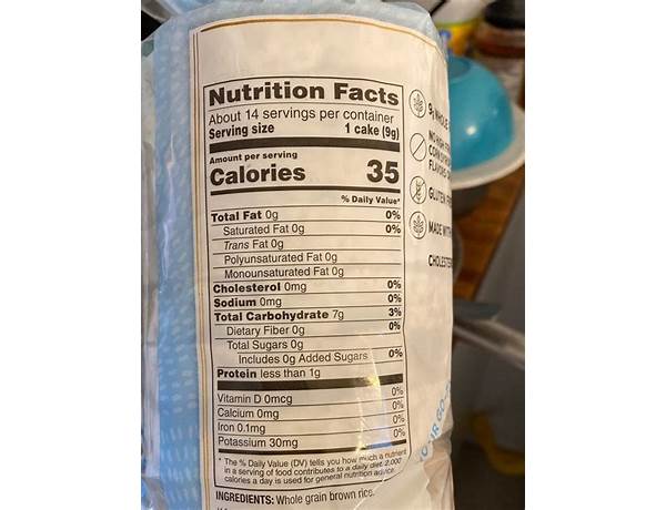 Rice cake nutrition facts