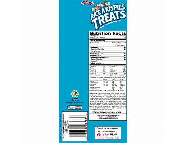 Rice crispy treats cefco nutrition facts