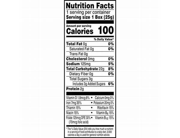 Rice krispies nutrition facts