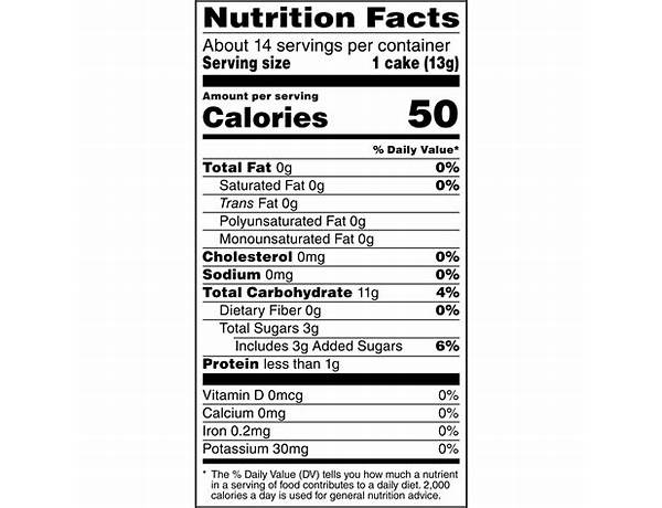 Rice snack nutrition facts