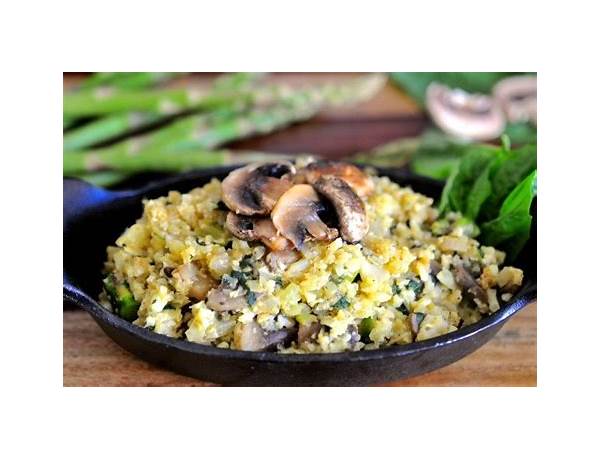 Riced cauliflower asparagus risotto ingredients