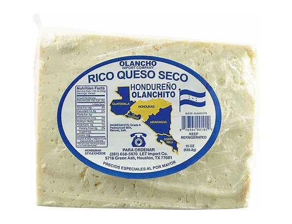 Rico queso seco food facts