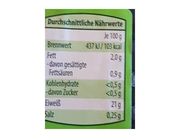 Rindergulasch nutrition facts