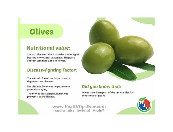 Ripe olives food facts