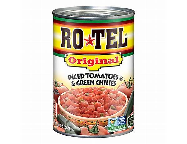Ro*tel chunky diced tomatoes and green chilies, 10 ounce, 10 oz food facts