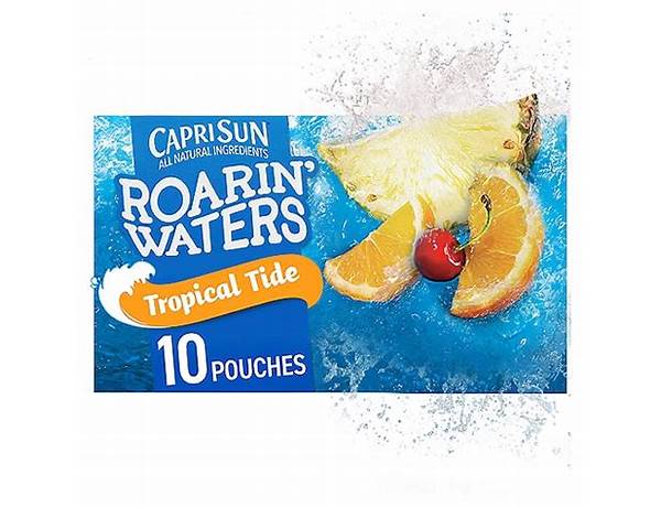 Roarin waters tropical tide fruit flavored water food facts