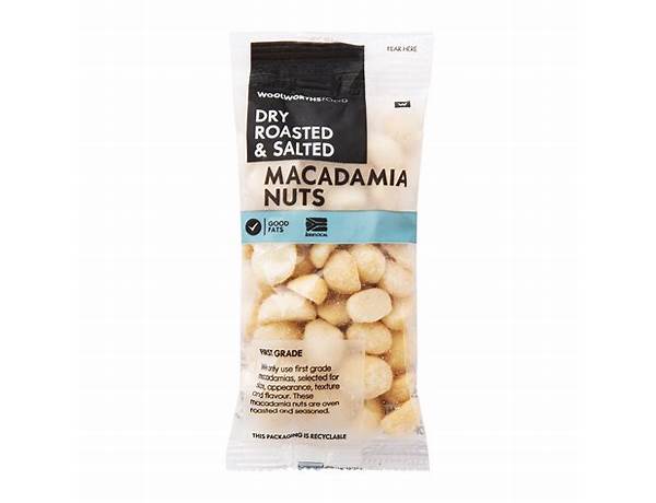 Roasted, salted macadamia nuts ingredients