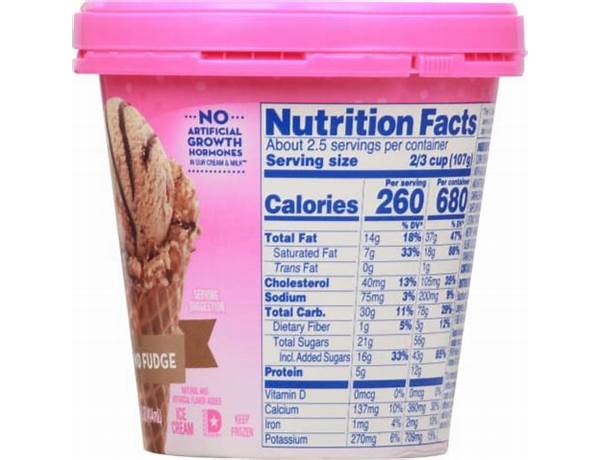 Roasted almond fudge icecream nutrition facts