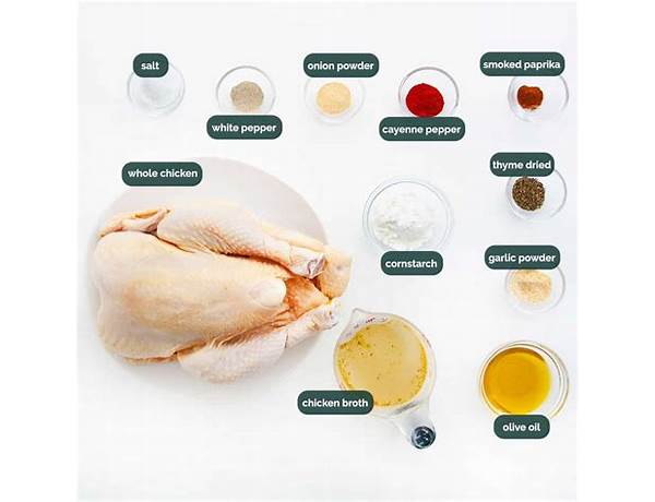 Roasted chicken base ingredients
